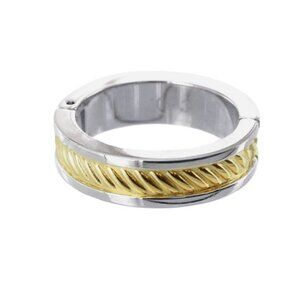 Rochet Roma Stainless Steel Gold Plated Twist Cord Design Ring